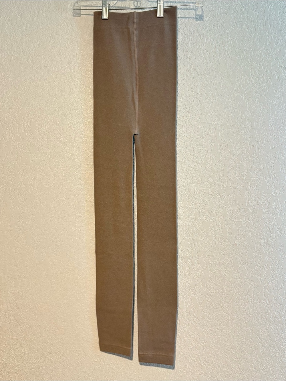 Anne Klein Beige/Tan Fleece-Lined Leggings